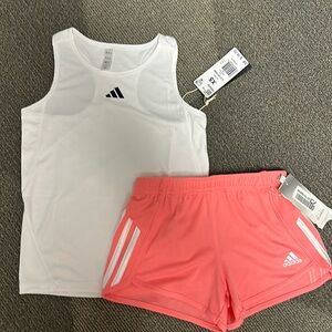 Adidas Outfit Girls Tank and Shorts XS(6) NWT
